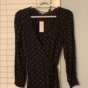 Polka Dot American Eagle Wrap Dress